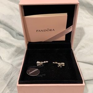 Pandora bow earrings